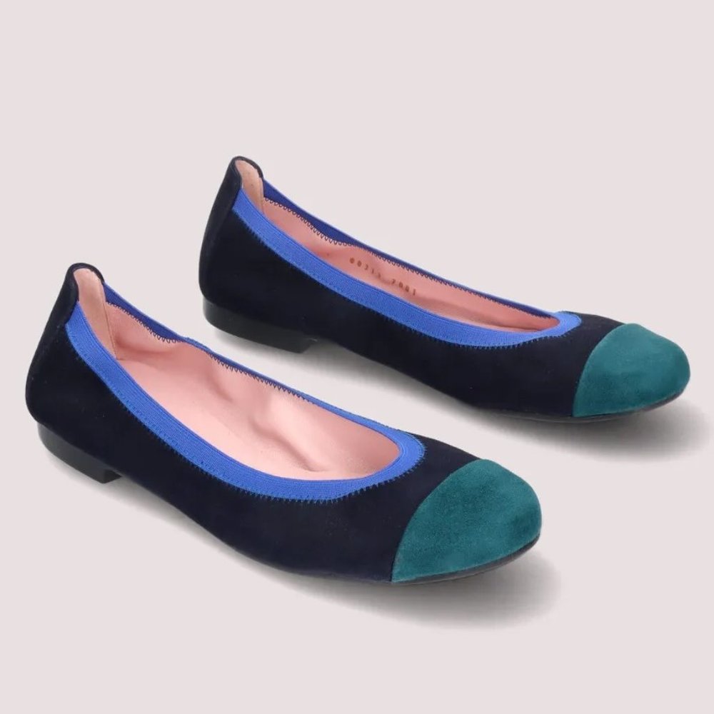 Pretty Ballerinas - Shirley Bicolor Suede Navy
